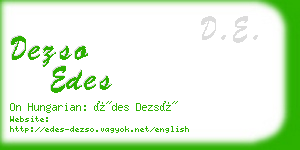 dezso edes business card